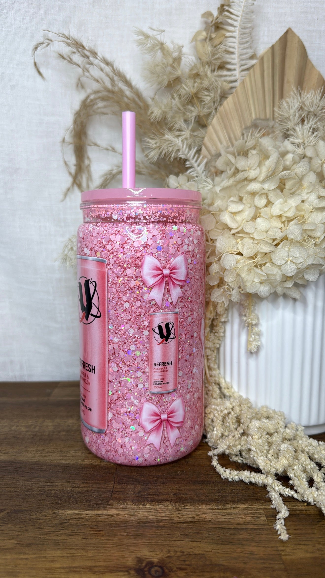 Pink V Pre - Made Snow globe
