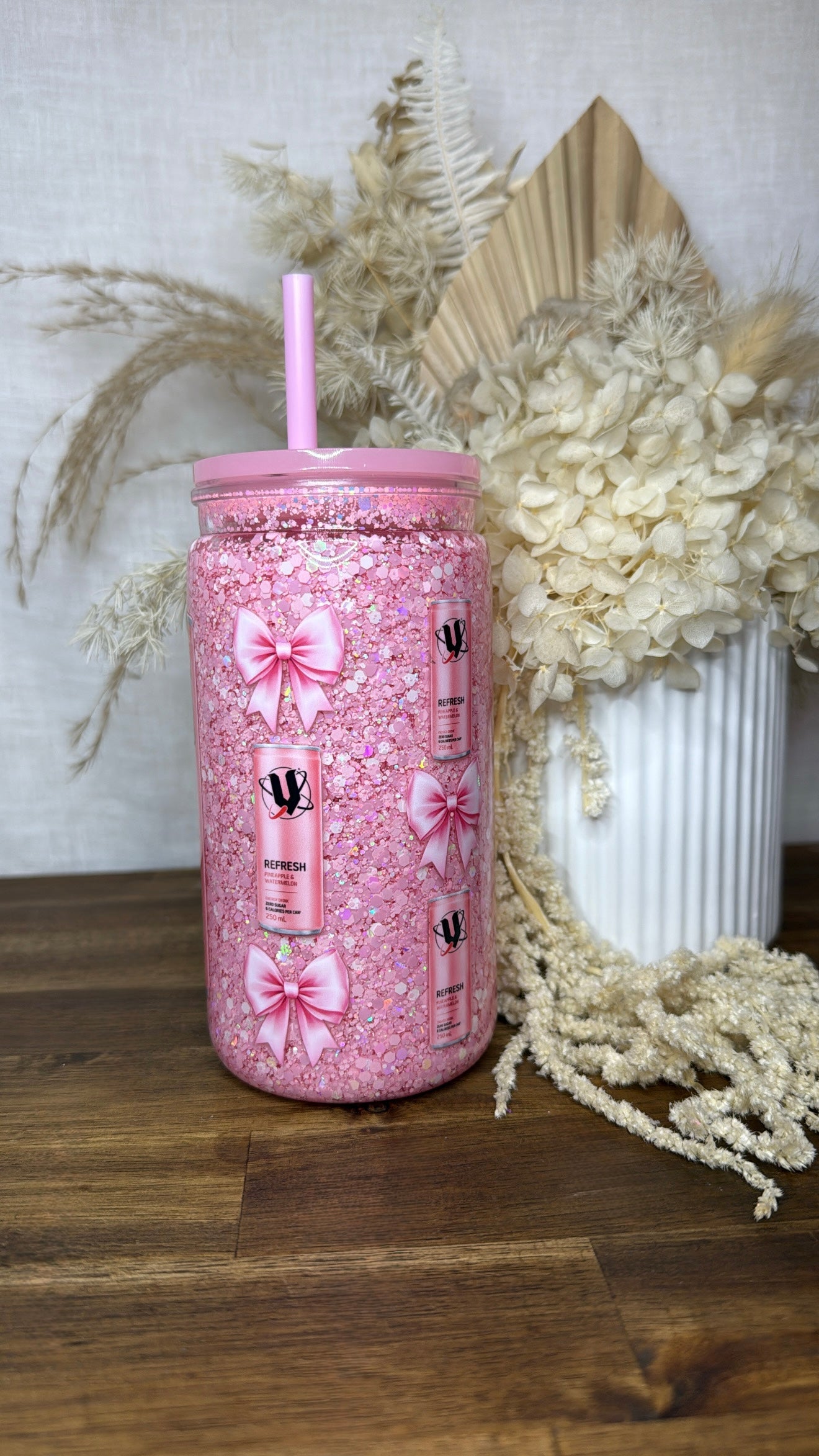 Pink V Pre - Made Snow globe