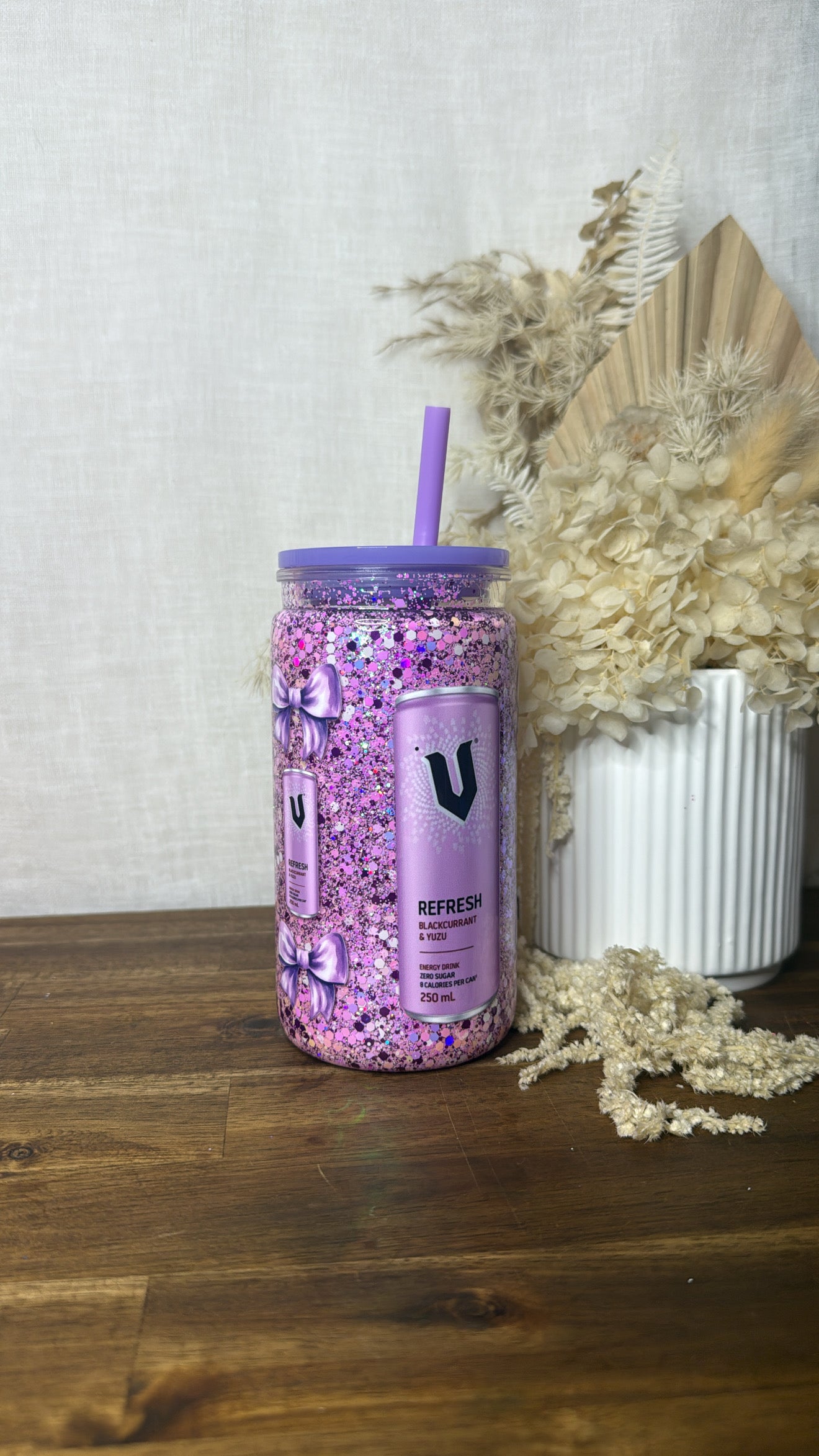 Purple V Pre - Made Snowglobe