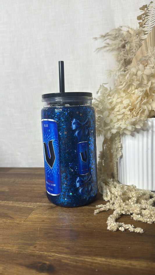 Blue V Pre - Made Snowglobe